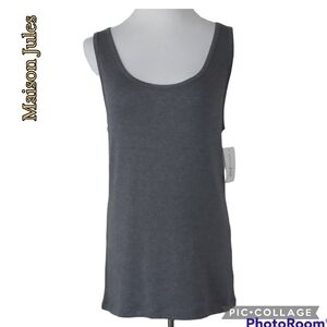 Maison Jules tank top steel grey fitted comfort fabric  sz xxl nwt's